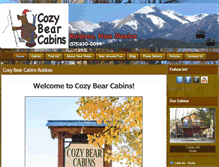 Tablet Screenshot of cozybearruidoso.com
